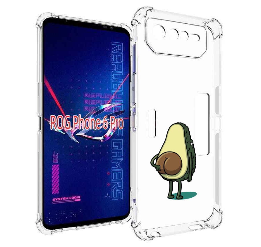 

Чехол MyPads смешной авокадо сзади для Asus ROG Phone 6 Pro, Прозрачный, Tocco
