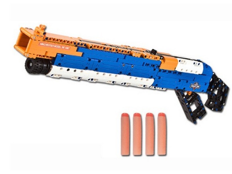 Конструктор-игрушка CaDA Technic дробовик M1887, стреляет пульками (506 деталей) конструктор игрушка double e cada technics винтовка м1 583 дет стреляет пульками c81002w