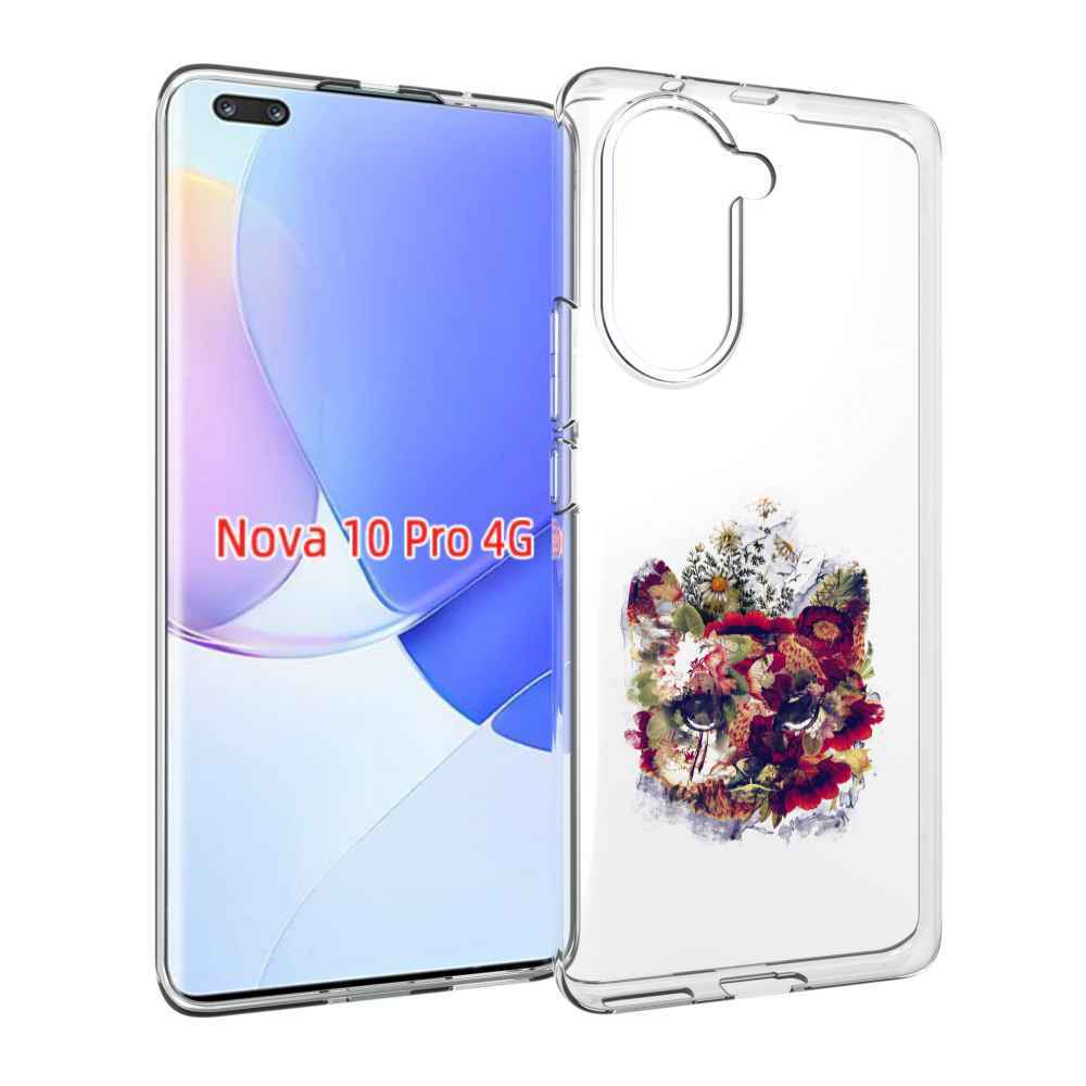 Чехол MyPads Лиса в цветах-2 для Huawei Nova 10 Pro противоударный