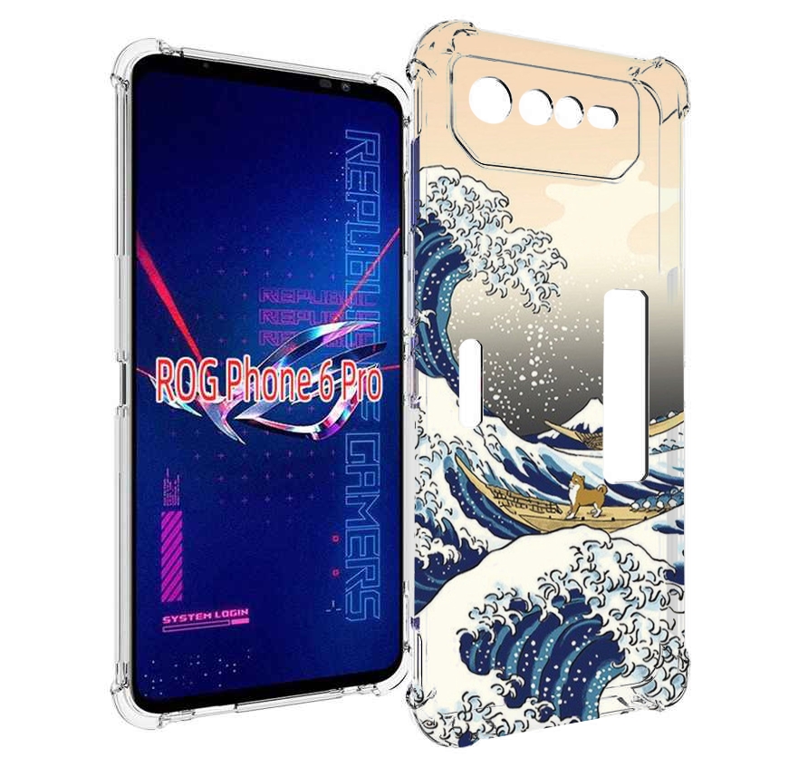 

Чехол MyPads собаки-на-плоту для Asus ROG Phone 6 Pro, Прозрачный, Tocco