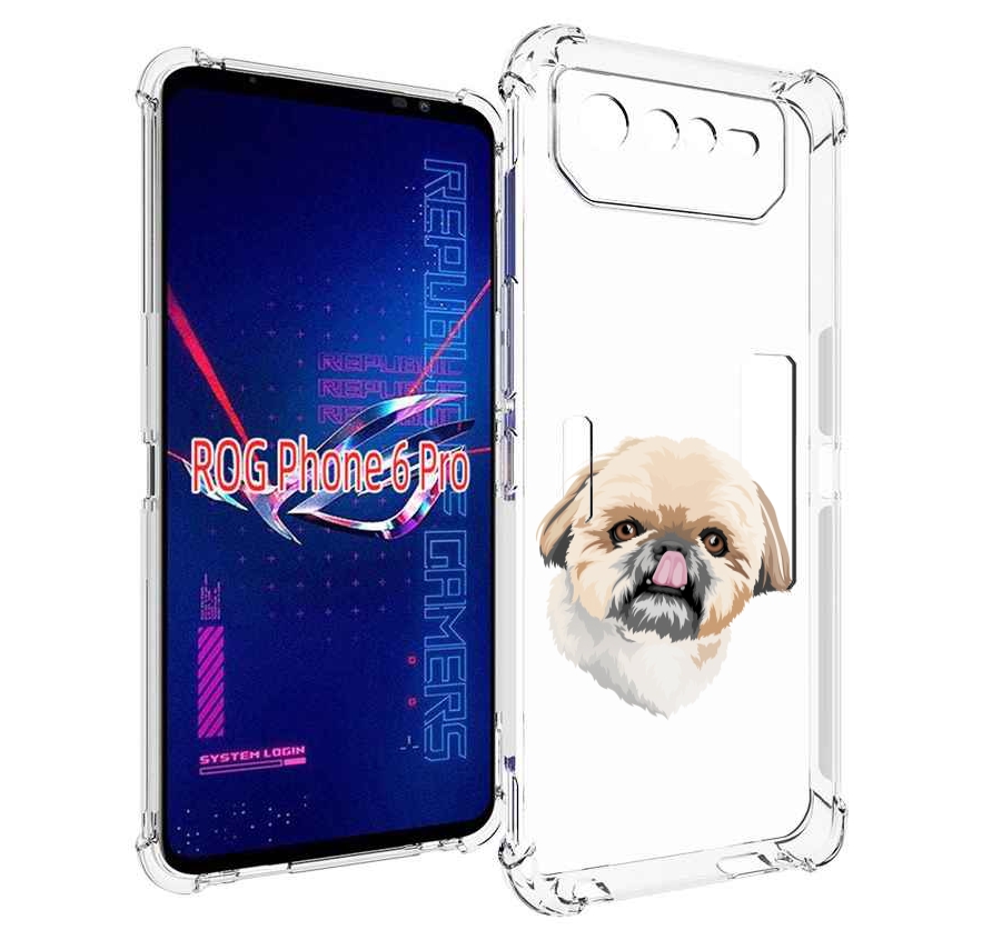 

Чехол MyPads собачка-с-язычком для Asus ROG Phone 6 Pro, Прозрачный, Tocco