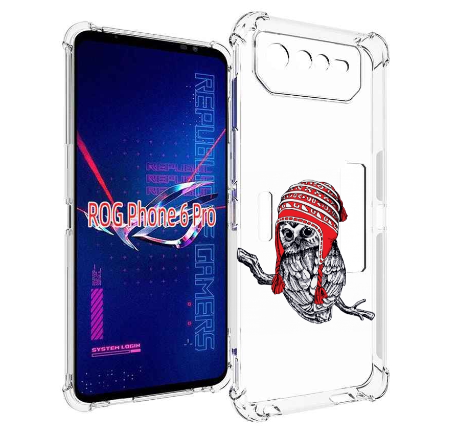 

Чехол MyPads сова-в-красной-шапке-на-веточке для Asus ROG Phone 6 Pro, Прозрачный, Tocco
