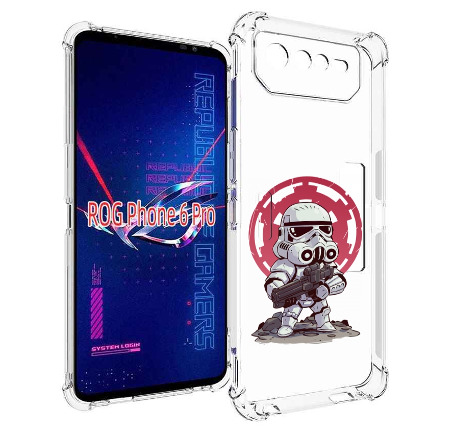 

Чехол MyPads солдат-из-старварс для Asus ROG Phone 6 Pro, Прозрачный, Tocco