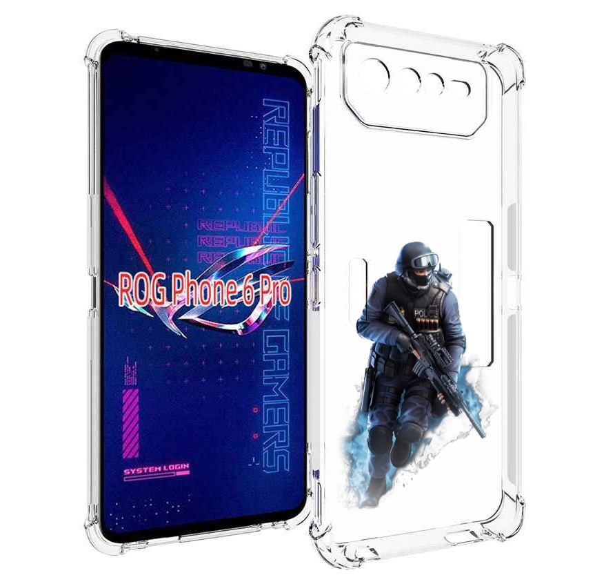 

Чехол MyPads спецназ-ксго для Asus ROG Phone 6 Pro, Прозрачный, Tocco