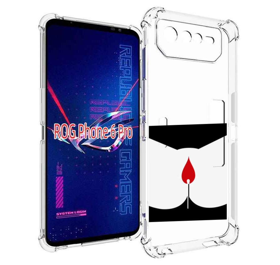 

Чехол MyPads спичка горит для Asus ROG Phone 6 Pro, Прозрачный, Tocco
