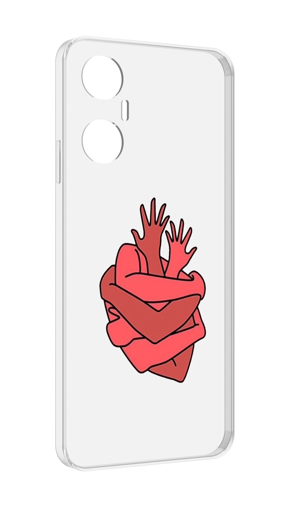 

Чехол MyPads сердце из ручек для Infinix Hot 20 5G, Прозрачный, Tocco