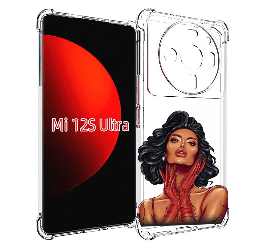 

Чехол MyPads мулатка-в-перчатках женский для Xiaomi 12S Ultra, Прозрачный, Tocco
