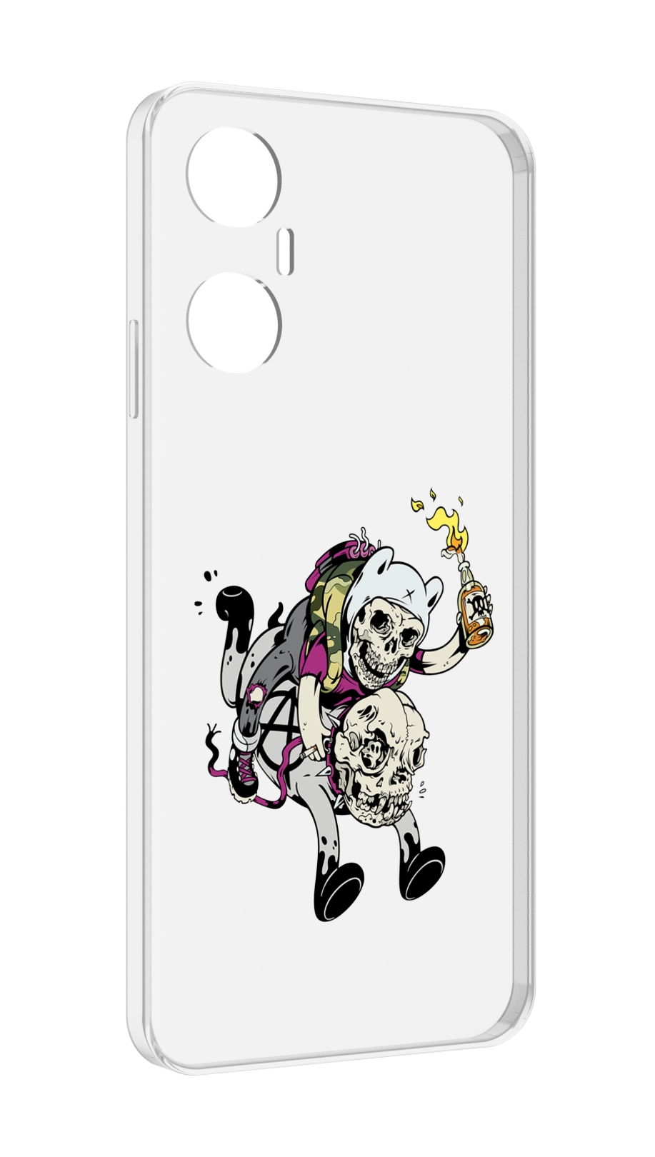 

Чехол MyPads время приключений скелеты для Infinix Hot 20 5G, Прозрачный, Tocco