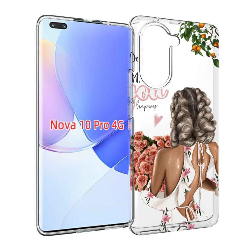 Чехол MyPads Мелочи-делают-тебя-счастливой для Huawei Nova 10 Pro противоударный