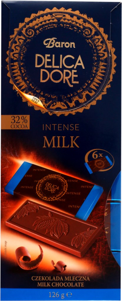 

Шоколад Delicadore Intense молочный 126 г