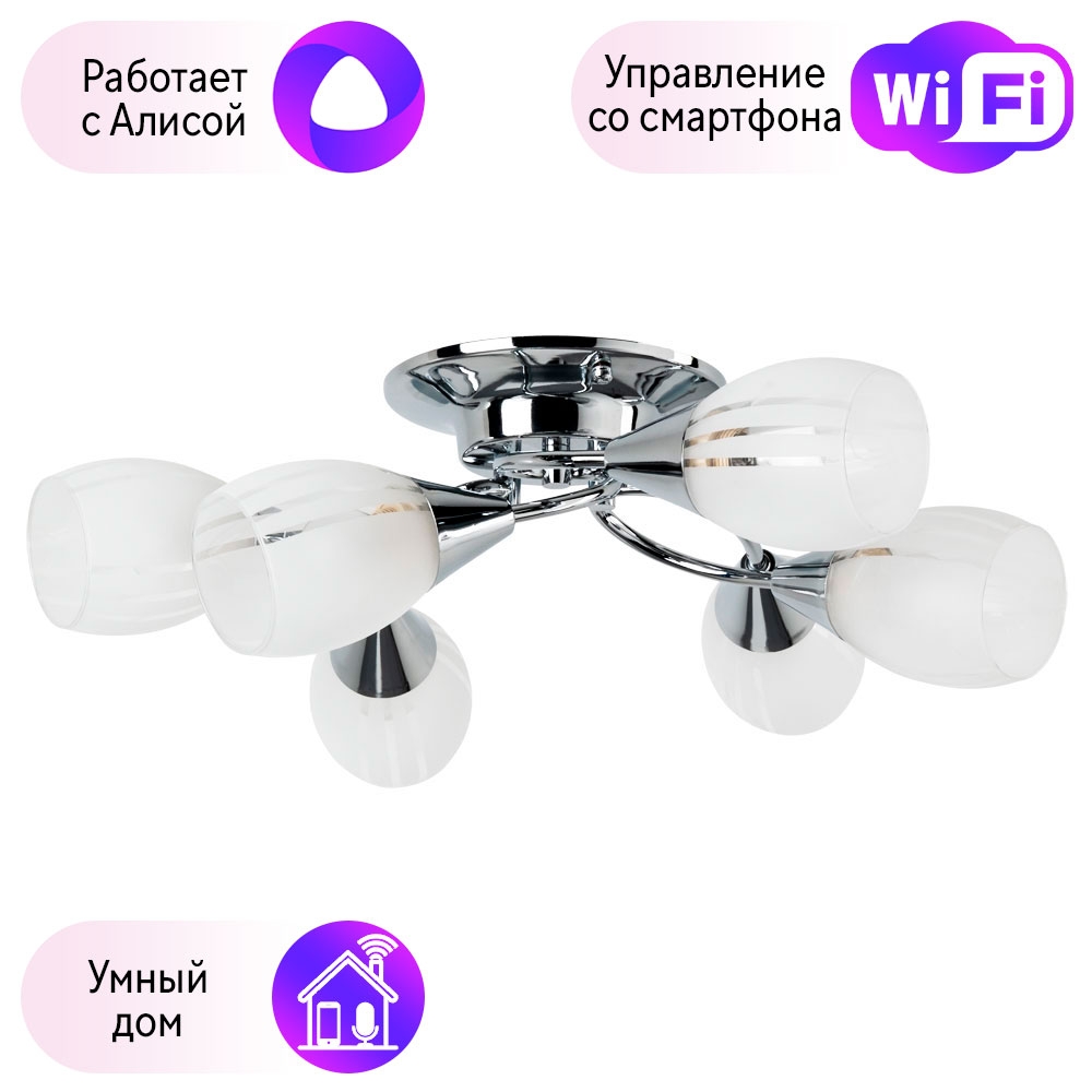 

Потолочная люстра Combo Lustr A2701PL-6CC-A Arte lamp Penny с поддержкой Алиса