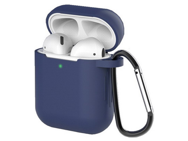 фото Чехол eva для apple airpods 1/2 dark blue cbap40db