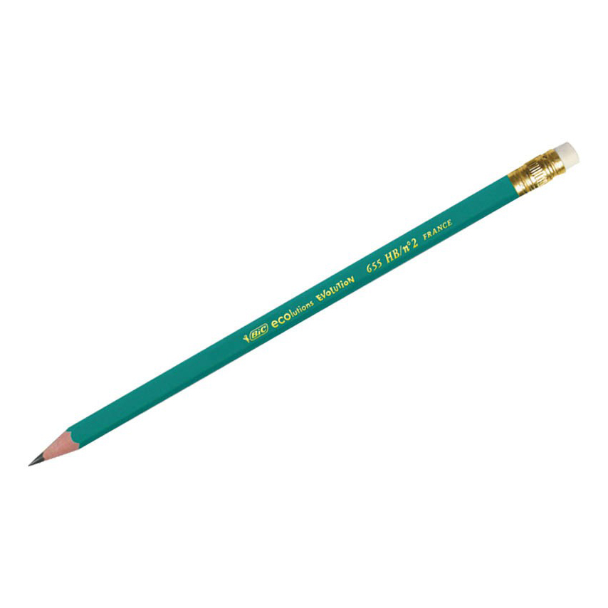 

Карандаш чернографитный BIC пластиковый с ластиком