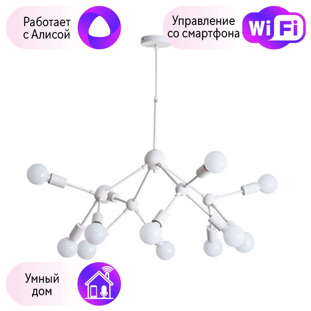 

A3064SP-12WH-A Подвесная люстра Arte Lamp Matrix с поддержкой Алиса