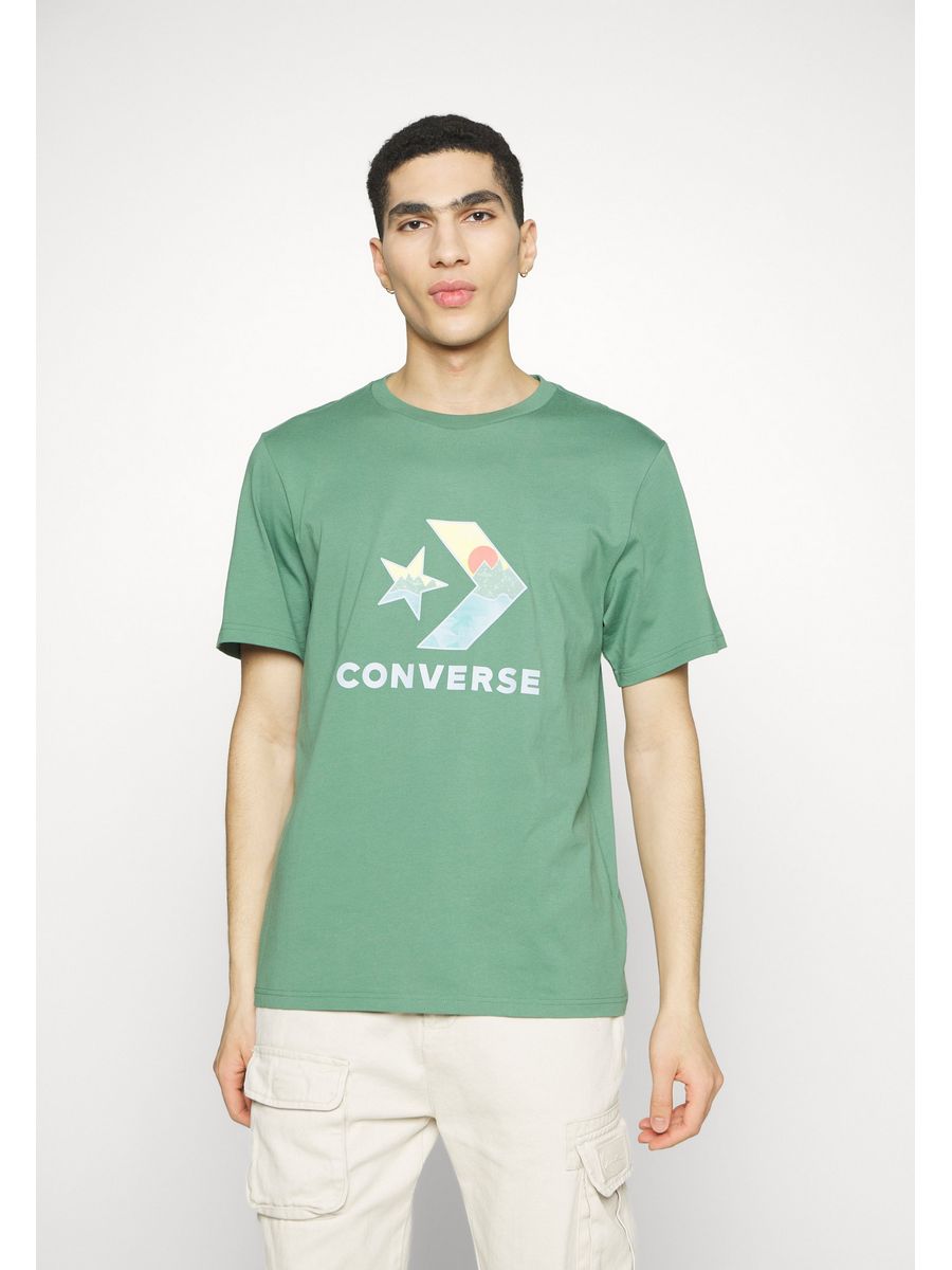 

Футболка мужская Converse CO422O0DD зеленая M, Зеленый, CO422O0DD