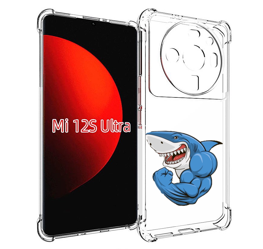 

Чехол MyPads накаченная акула для Xiaomi 12S Ultra, Прозрачный, Tocco