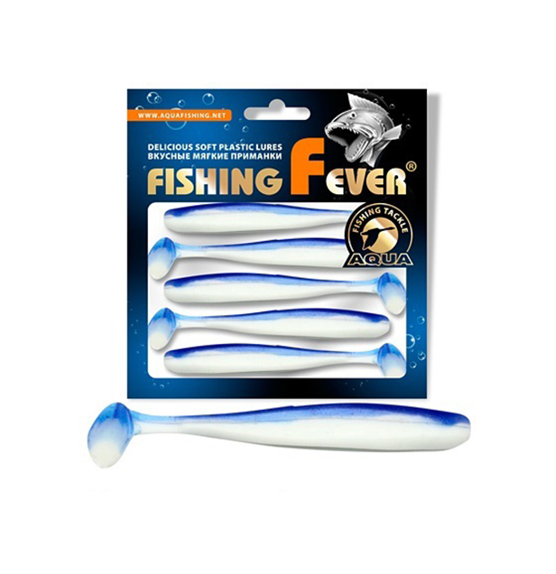 

Риппер AQUA FishingFever SLIM, 7,5cm, 2,5g, 5 шт, 006 (бело-синий), 1 уп., Белый;синий, Fishing Fever Slim