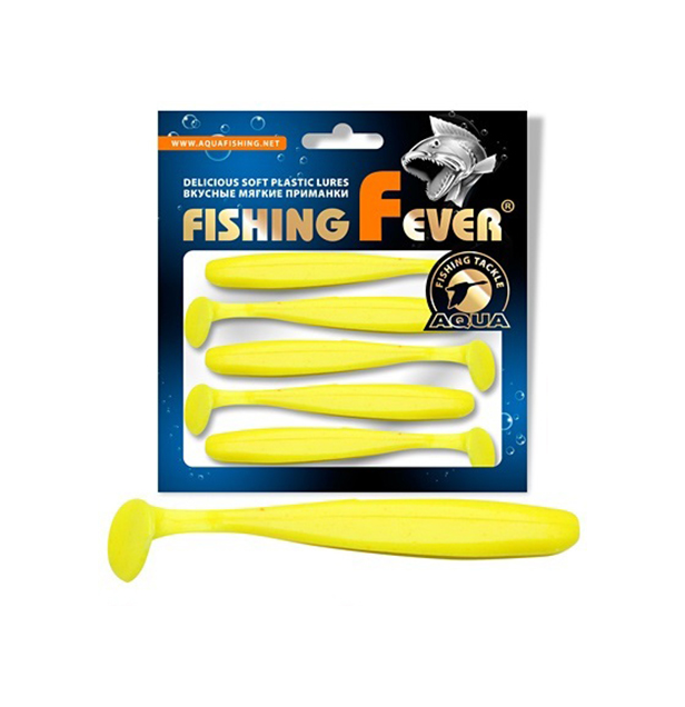 Риппер AQUA FishingFever SLIM, 7,5cm, 2,5g, 5 шт, 055 (желтый), 1 уп.