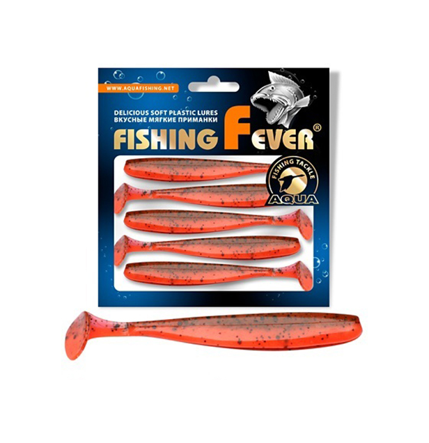 

Риппер AQUA FishingFever SLIM, 7,5cm, 2,5g, 5 шт, WH10 (красно-черный), 1 уп., Красный, Fishing Fever Slim