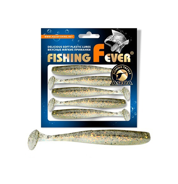 

Риппер AQUA FishingFever SLIM, 7,5cm, 2,5g, 5шт, WH11 (прозрач.-корич. с золот. блест.), Прозрачный;коричневый, Fishing Fever Slim
