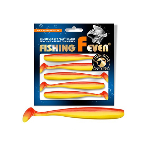 Риппер AQUA FishingFever SLIM, 10,0cm, 5,0g, 5 шт, 057 (желто-оранжевый), 1 уп.
