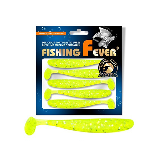 

Риппер AQUA FishingFever SLIM, 10,0cm, 5,0g, 5шт, 203 (прозрач.-желтый с блест.), 1 уп., Fishing Fever Slim