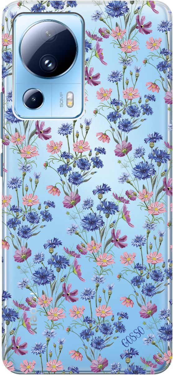 

Чехол на Xiaomi 13 Lite Лайт с 3D принтом "Lovely Cornflowers" прозрачный, Прозрачный;голубой, 158513