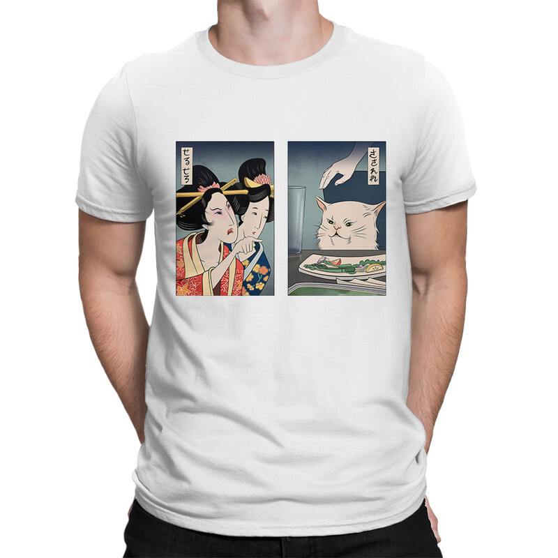 

Футболка мужская DS Apparel Мем Кот Woman Yelling at a Cat 2 белая L, Белый, Мем Кот Woman Yelling at a Cat 2