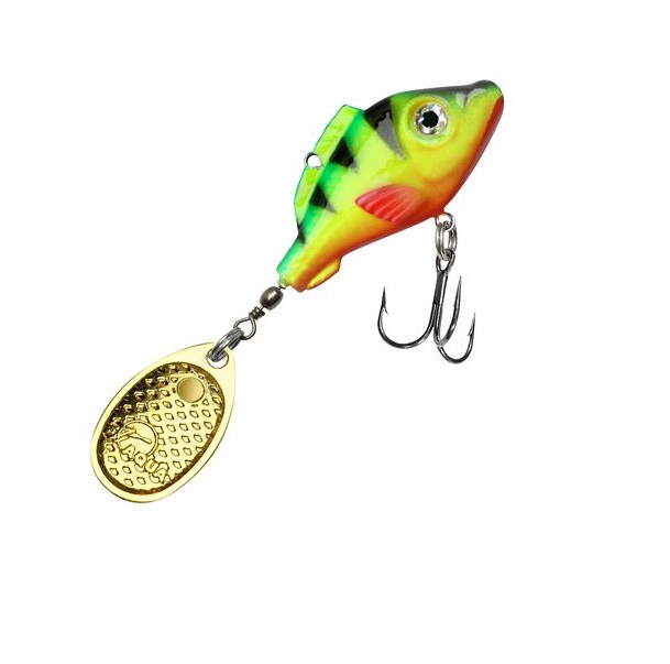 Блесна для рыбалки AQUA НЕМО COMET 23,0g цвет 019 (флуоресцентный окунь, золото), 1 штука