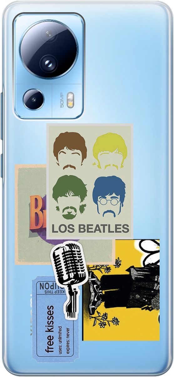 

Чехол на Xiaomi 13 Lite Лайт с 3D принтом "Beatles Stickers" прозрачный, Прозрачный;бежевый, 158514