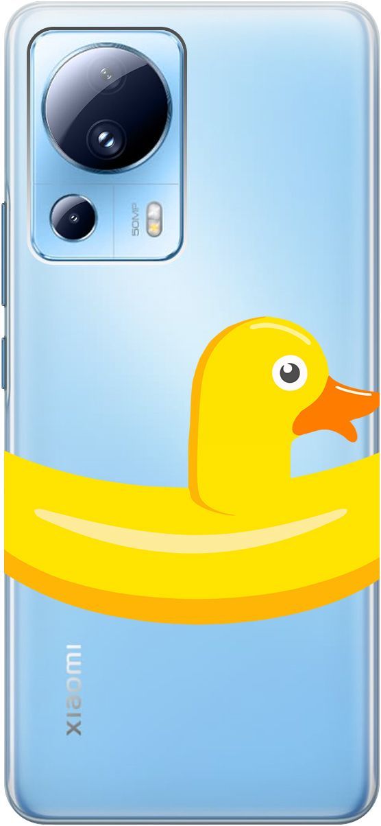 

Чехол на Xiaomi 13 Lite Лайт с 3D принтом "Duck Swim Ring" прозрачный, Прозрачный;белый, 158514