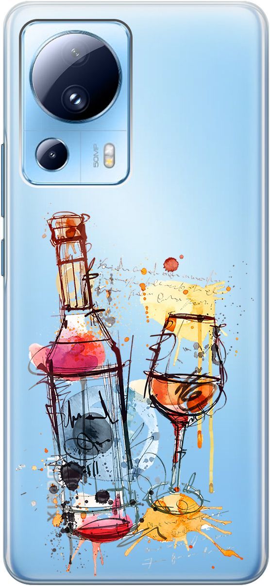 

Чехол на Xiaomi 13 Lite Лайт с 3D принтом "Aquarelle Wine" прозрачный, Прозрачный;красный, 158515