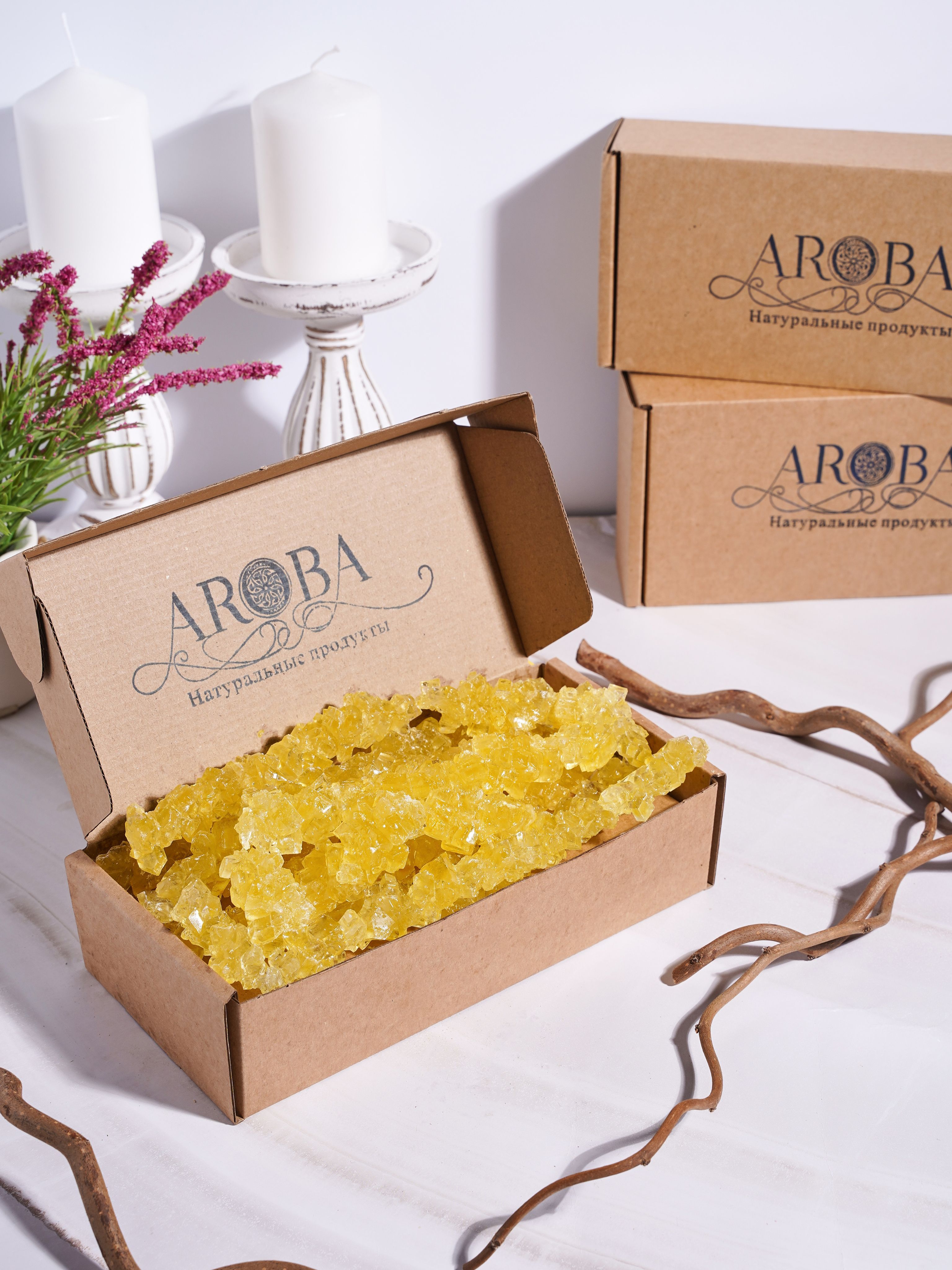 

Сахар AROBA Нават кристаллический, 500 г, Нават желтый