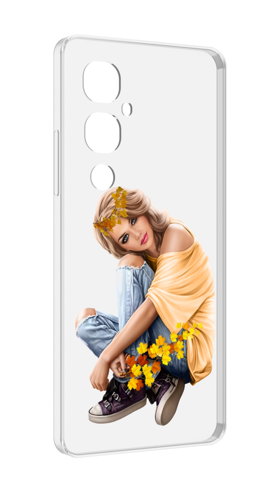 

Чехол MyPads девушка-в-цветочками женский для Tecno Pova 4 Pro, Прозрачный, Tocco