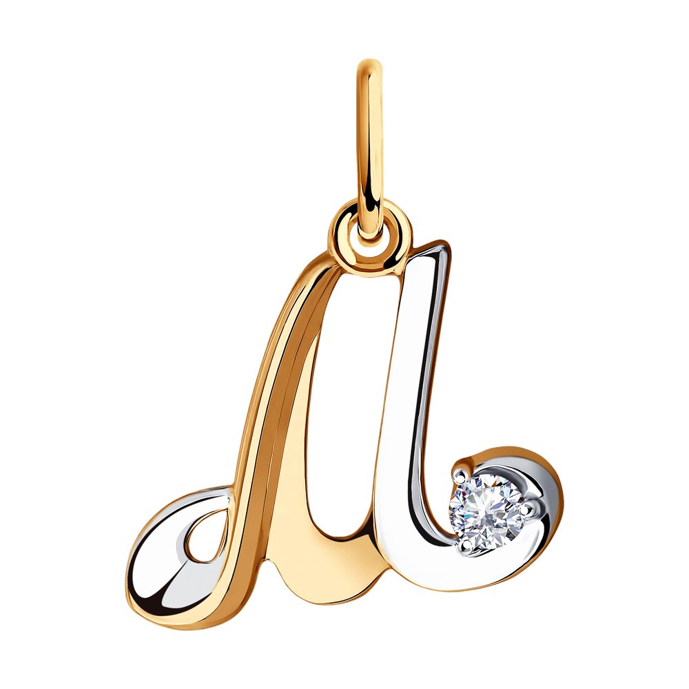 

Кулон из красного золота с фианитом Diamant 51-130-00530-1, 51-130-00530-1