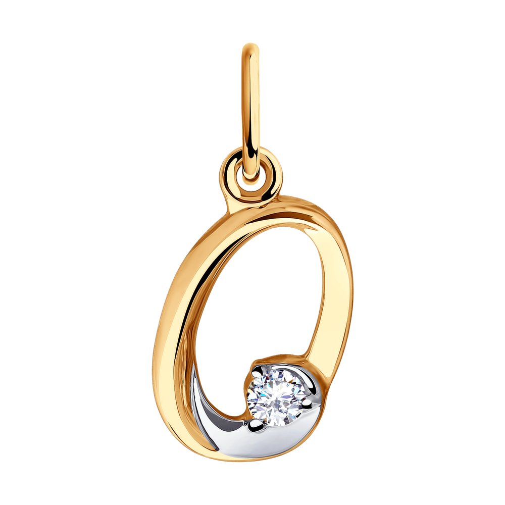 

Кулон из красного золота с фианитом Diamant 51-130-00551-1, 51-130-00551-1