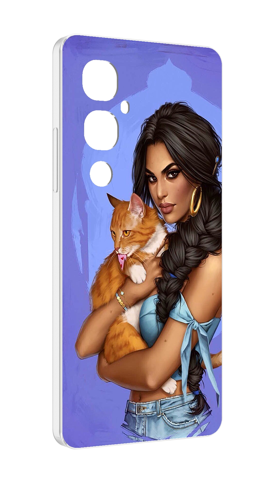 

Чехол MyPads девушка-красивая-с-синим-фоном женский для Tecno Pova 4 Pro, Прозрачный, Tocco