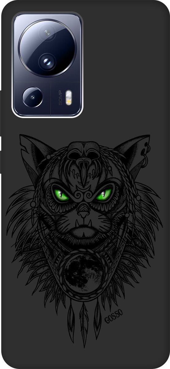 

Чехол на Xiaomi 13 Lite Лайт с 3D принтом "Shaman Cat" черный, Черный;зеленый, 158516