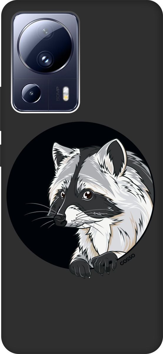 

Чехол на Xiaomi 13 Lite Лайт с 3D принтом "Raccon in a Hollow" черный, Черный;белый, 158516