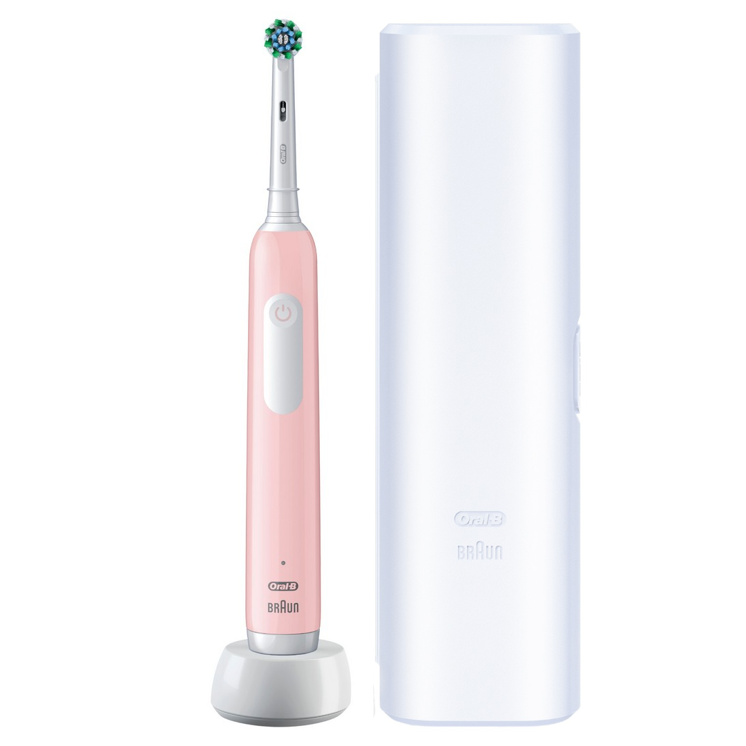 Электрическая зубная щетка Oral-B Pro 1 Cross Action Pink + case розовый