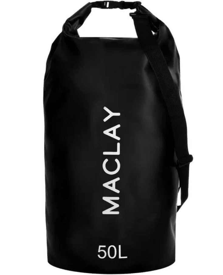 Гермомешок туристический Maclay 50L, 500D, цвет черный