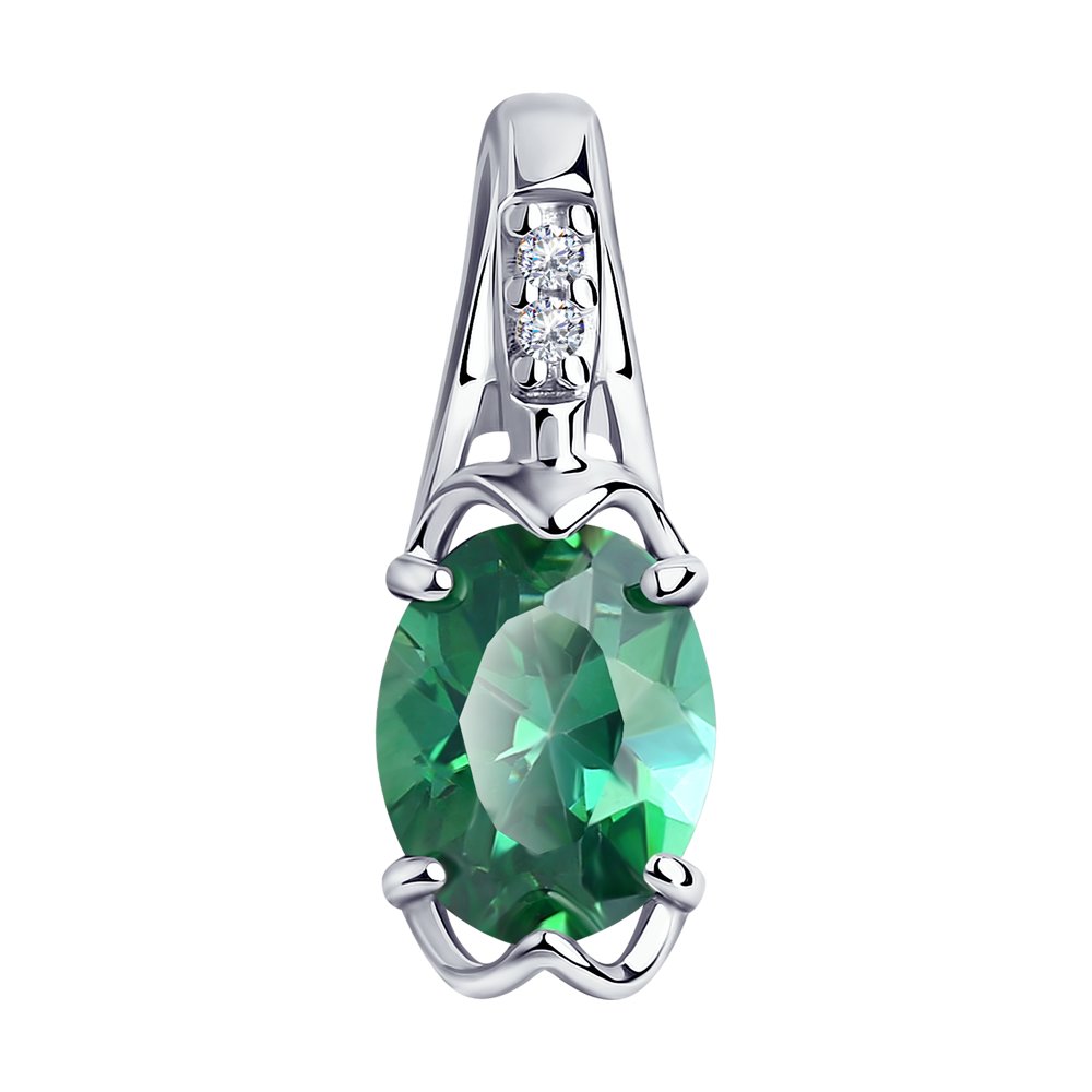 

Кулон из серебра с фианитом Diamant 94-130-00704-1, 94-130-00704-1