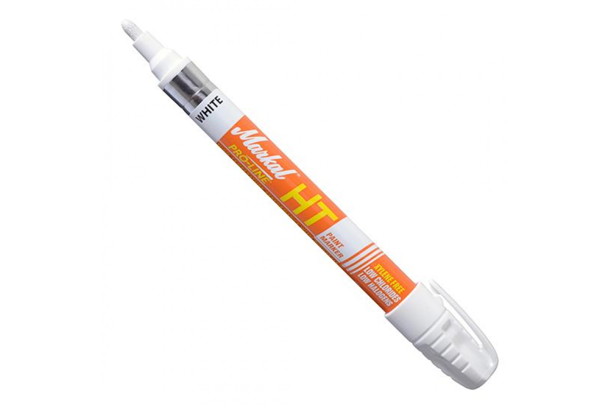 Термостойкий маркер-краска до 1000C Markal Pro-Line HT, 3 мм, белый 97301