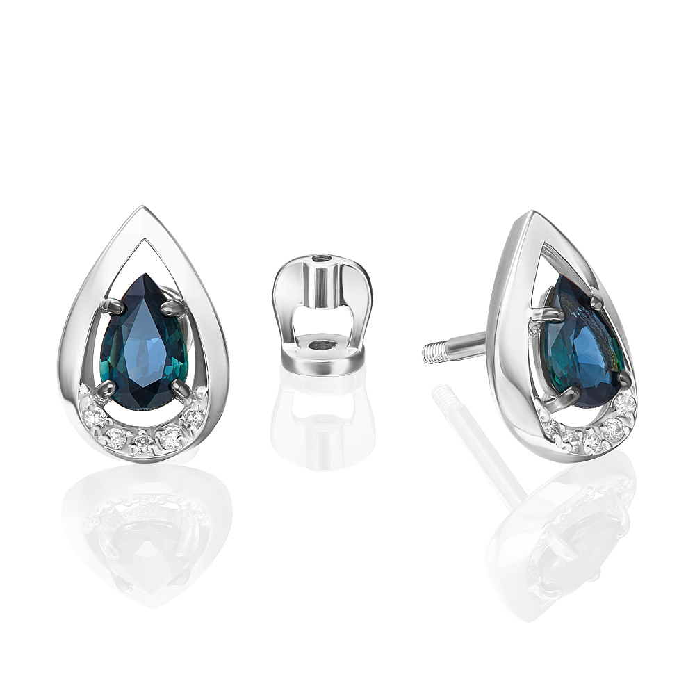 

Серьги из золота PLATINA jewelry 02-5222-00, сапфир, 02-5222-00