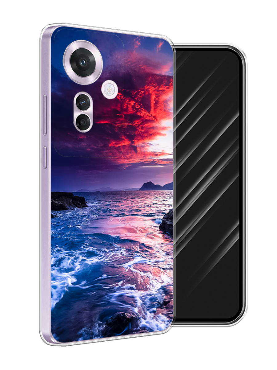 

Чехол Awog на Oppo Reno 11F "Волны 1", Розовый;синий, 2516650-1