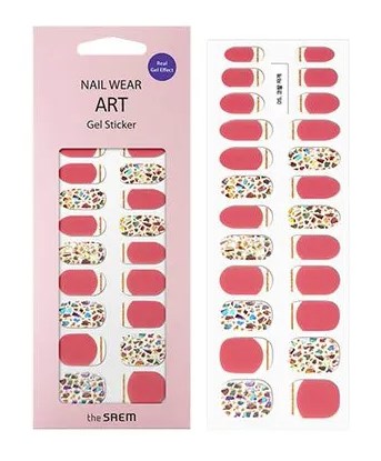 Наклейки для ногтей The SAEM Nail Wear Art Gel Sticker 05 (1 шт) женщины 4 16шт 3d бабочка красочный светящийся трансфер фольга nail art наклейки маникюр подарок