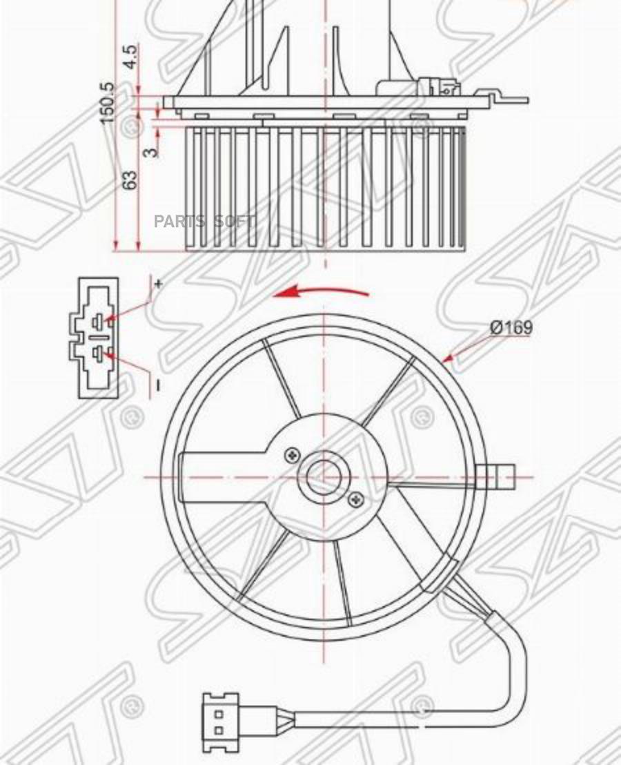 

SAT Мотор отопителя салона VOLKSWAGEN TRANSPORTER T4 90-03