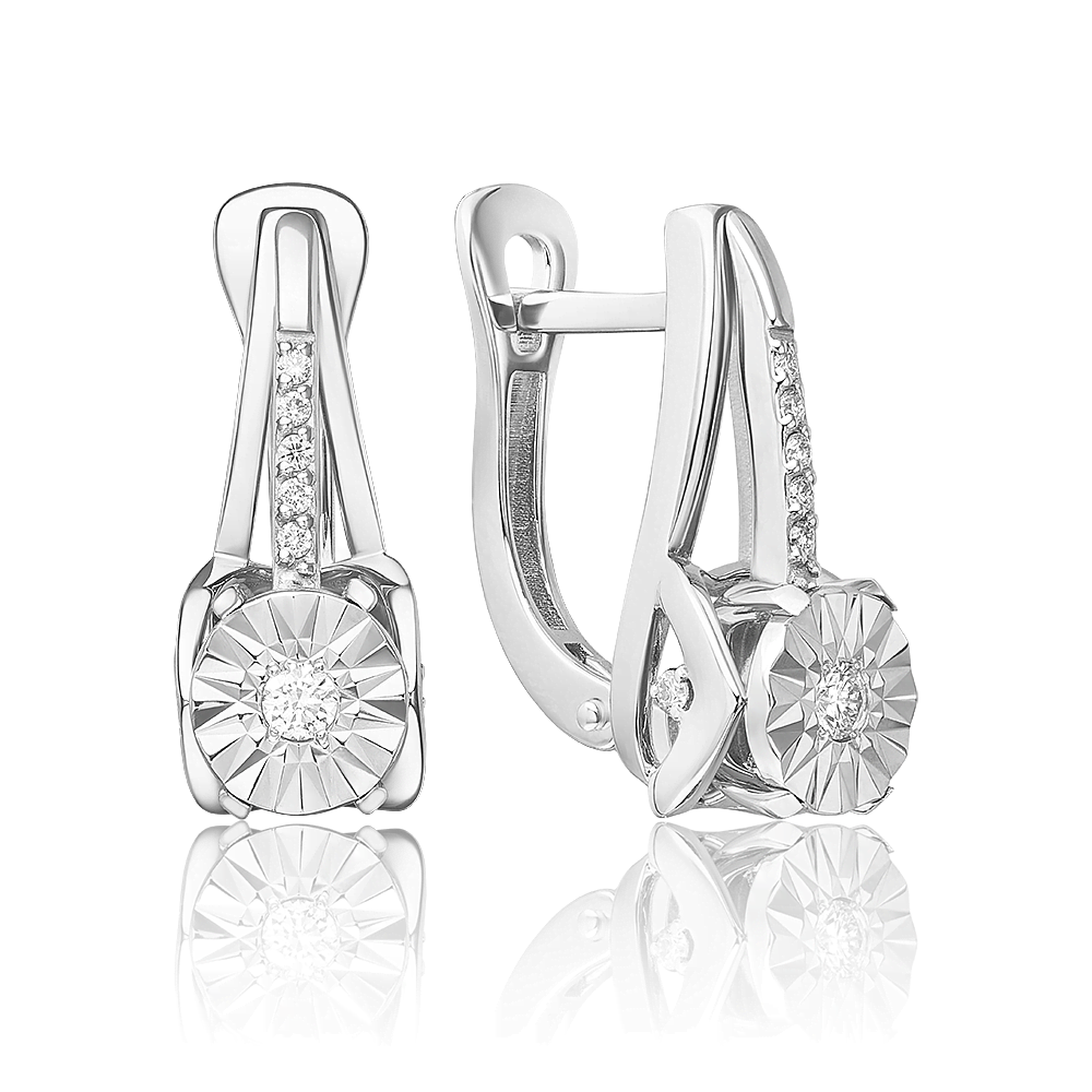 

Серьги из белого золота PLATINA jewelry 02-5250-00, бриллиант, 02-5250-00