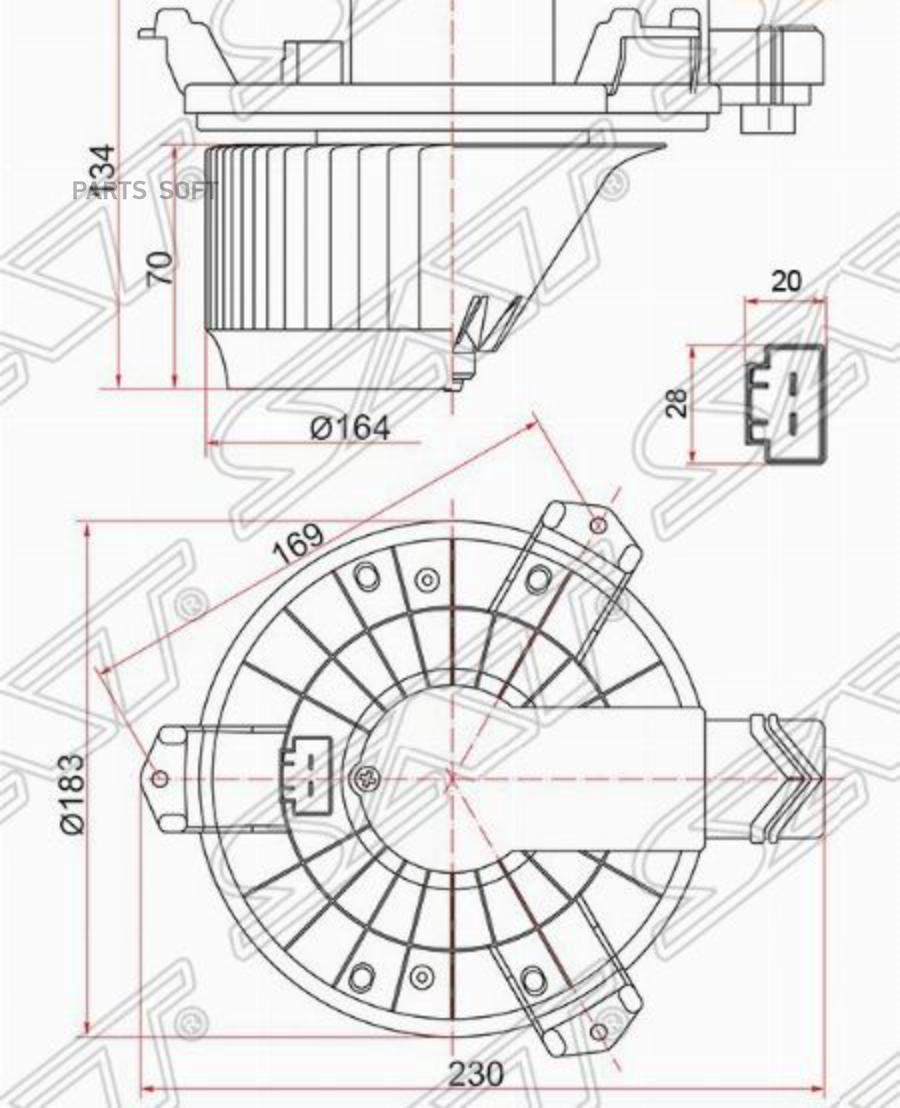 

SAT Мотор отопителя салона HONDA ACCORD CU# 08-13/ CR-V RE# 07-12/TOYOTA LAND CRUISER PRAD