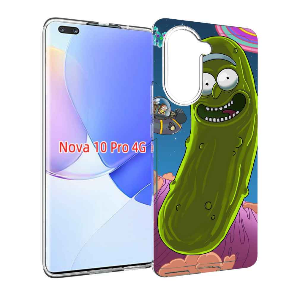 Чехол MyPads Рик огурец для Huawei Nova 10 Pro противоударный